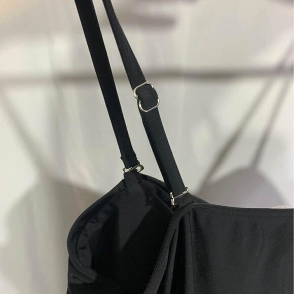 WOMAN’S one piece bathing suit. Size XL. Black. Cute cut out. Bow is adjustable. - Picture 7 of 8